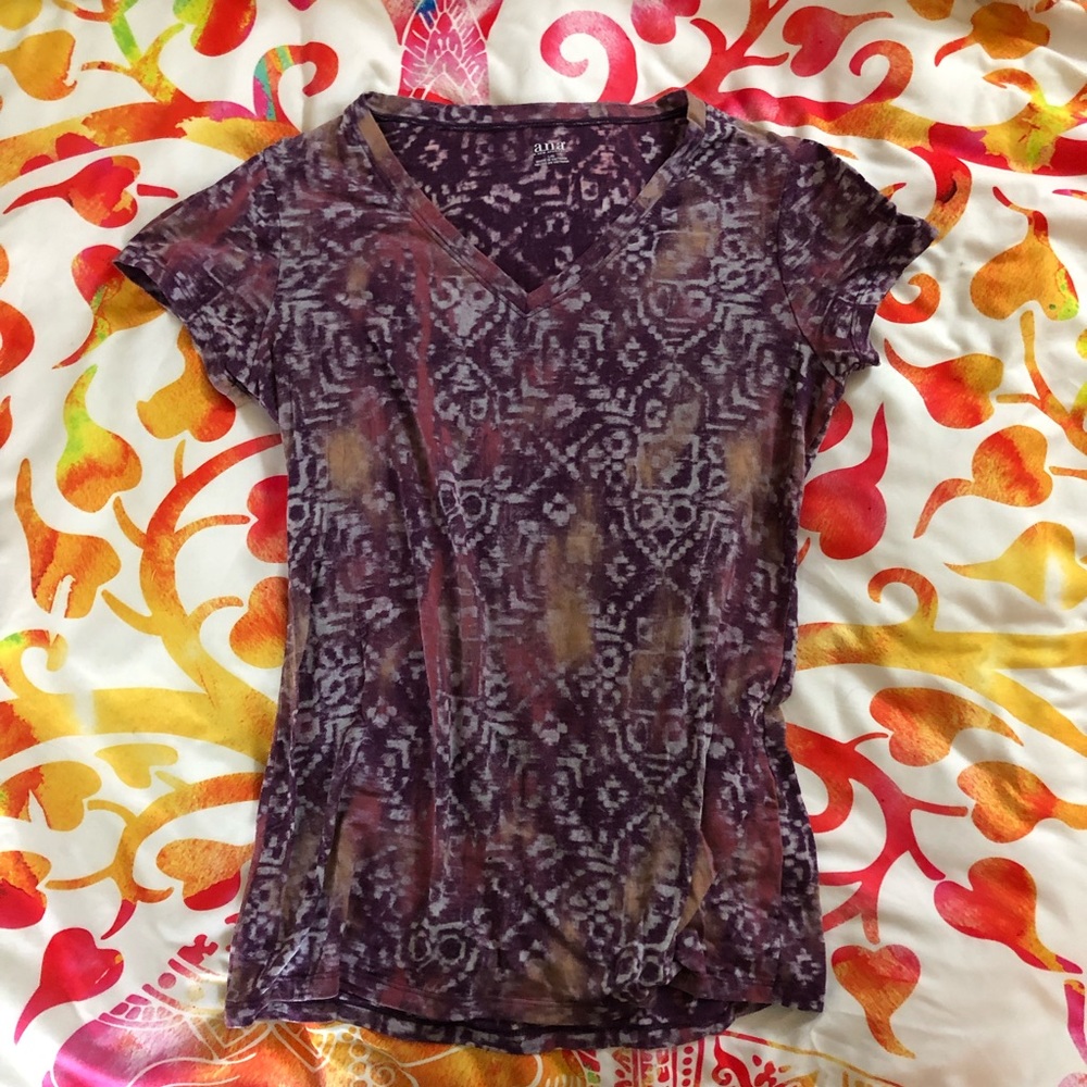 Purple patterned soft tee